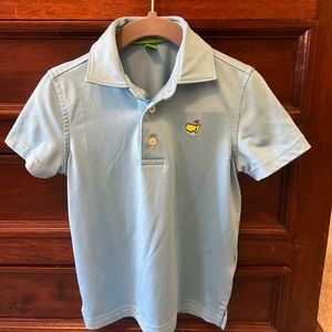 Polo, performance fabric, masters logo, size 2T